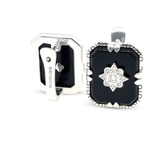 Load image into Gallery viewer, 14ct White Gold Onyx &amp; Diamond Earrings 7.66ct 6.9g