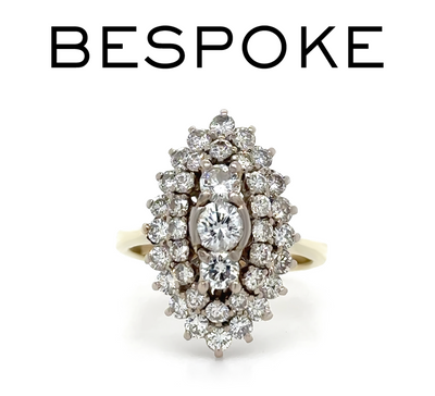 14ct White Gold Diamond Cluster Ring 1.61ct
