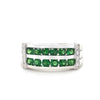 14ct White Gold Tsavorite Garnet and Diamond Ring 7.59g