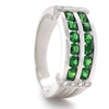 14ct White Gold Tsavorite Garnet and Diamond Ring 7.59g