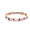 14ct Yellow Gold Sapphire and Diamond Bracelet 0.56ct 20.13g