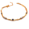 14ct Yellow Gold Sapphire and Diamond Bracelet 0.69ct 9.83g