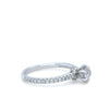 14ct White & Rose Gold Diamond Halo Ring 1.15ct