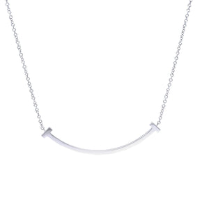 Tiffany & Co. 18ct White Gold T Smile Diamond Pendant 0.10ct 2.37g