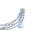 18ct White Gold Three-Row Diamond Bracelet 3.40ct 21.85g