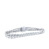 18ct White Gold Three-Row Diamond Bracelet 3.40ct 21.85g