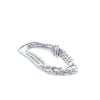 18ct White Gold Three-Row Diamond Bracelet 3.40ct 21.85g