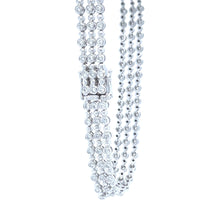 Load image into Gallery viewer, 18ct White Gold Three-Row Diamond Bracelet 3.40ct 21.85g