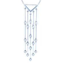 Load image into Gallery viewer, 18ct White Gold Five-Line Diamond Pendant 0.64ct 7.77g