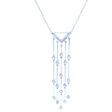 Load image into Gallery viewer, 18ct White Gold Five-Line Diamond Pendant 0.64ct 7.77g