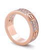 Cartier 18ct Rose Gold Love Classic Pavé Diamond Ring 0.70ct