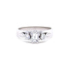 18ct White Gold Traditional 3 Stone Diamond Ring 0.73ct