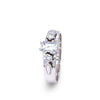 18ct White Gold Traditional 3 Stone Diamond Ring 0.73ct