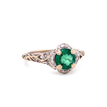 Load image into Gallery viewer, James Allen 18ct White Gold Emerald &amp; Diamond Ring 1.47ct 4.19g