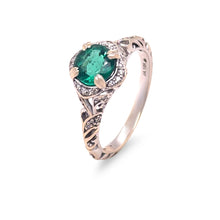Load image into Gallery viewer, James Allen 18ct White Gold Emerald &amp; Diamond Ring 1.47ct 4.19g