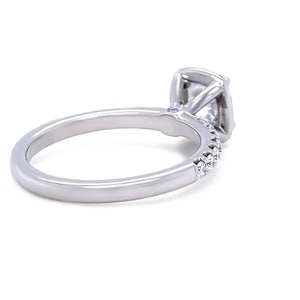 GIA 18ct White Gold Cushion Cut Diamond Engagement Ring 1.52ct