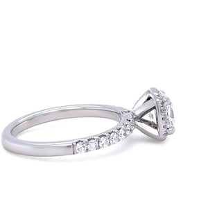 GIA 18ct White Gold Cushion Cut Diamond Engagement Ring 1.52ct