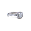 GIA 18ct White Gold Cushion Cut Diamond Engagement Ring 1.52ct