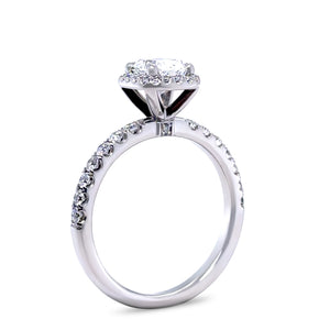 GIA 18ct White Gold Cushion Cut Diamond Engagement Ring 1.52ct