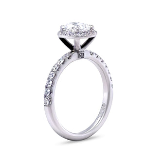 GIA 18ct White Gold Cushion Cut Diamond Engagement Ring 1.52ct