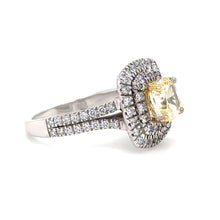 Load image into Gallery viewer, 18ct White Gold Cushion Cut Diamond Halo Ring 1.00ct 6.5g