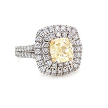 Load image into Gallery viewer, 18ct White Gold Cushion Cut Diamond Halo Ring 1.00ct 6.5g