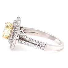 Load image into Gallery viewer, 18ct White Gold Cushion Cut Diamond Halo Ring 1.00ct 6.5g