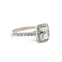 Load image into Gallery viewer, GIA 18ct White Gold Emerald Cut Diamond Engagement Ring 1.59ct