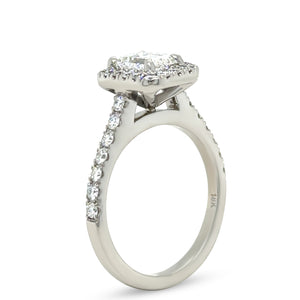 GIA 18ct White Gold Emerald Cut Diamond Engagement Ring 1.59ct