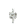 GIA 18ct White Gold Emerald Cut Diamond Engagement Ring 1.59ct