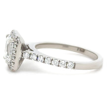 Load image into Gallery viewer, GIA 18ct White Gold Emerald Cut Diamond Engagement Ring 1.59ct