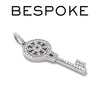 18ct White Gold Diamond Key Pendant 0.41ct 4.59g