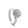 18ct White Gold Palladium & Platinum Diamond Ring 0.87ct 5.5g