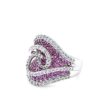 Load image into Gallery viewer, 18ct White Gold Pink Sapphire and Diamond Dress Ring 3.74ct 17.85g