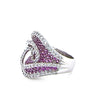 18ct White Gold Pink Sapphire and Diamond Dress Ring 3.74ct 17.85g