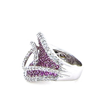 Load image into Gallery viewer, 18ct White Gold Pink Sapphire and Diamond Dress Ring 3.74ct 17.85g