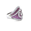 18ct White Gold Pink Sapphire and Diamond Dress Ring 3.74ct 17.85g
