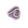 18ct White Gold Pink Sapphire and Diamond Dress Ring 3.74ct 17.85g