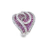 18ct White Gold Pink Sapphire and Diamond Dress Ring 3.74ct 17.85g