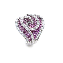 Load image into Gallery viewer, 18ct White Gold Pink Sapphire and Diamond Dress Ring 3.74ct 17.85g
