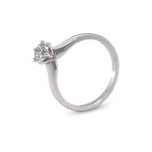 Load image into Gallery viewer, 18ct White Gold Round Brilliant Cut Diamond Ring 0.51ct 2.81g