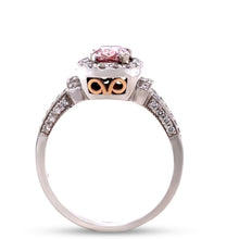 Load image into Gallery viewer, 18ct White and Rose Gold Pink Diamond Ring 1.36ct 6.1g