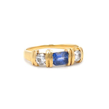 Load image into Gallery viewer, 18ct Yellow Gold Sapphire and Diamond Ring 0.70ct 3.6g