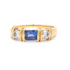 18ct Yellow Gold Sapphire and Diamond Ring 0.70ct 3.6g