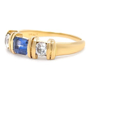 Load image into Gallery viewer, 18ct Yellow Gold Sapphire and Diamond Ring 0.70ct 3.6g
