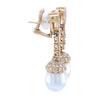 18ct Yellow Gold South Sea Pearl and Diamond Drop Earrings 1.80ct