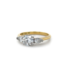 Load image into Gallery viewer, GIA 18ct Yellow Gold &amp; Platinum Diamond Engagement Ring 1.37ct 3.7g