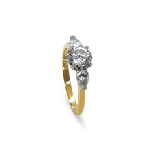 Load image into Gallery viewer, GIA 18ct Yellow Gold &amp; Platinum Diamond Engagement Ring 1.37ct 3.7g