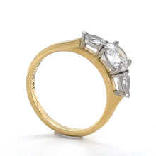 Load image into Gallery viewer, GIA 18ct Yellow Gold &amp; Platinum Diamond Engagement Ring 1.37ct 3.7g