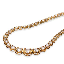 Load image into Gallery viewer, 18ct Yellow Gold Diamond Tennis Necklace 3.00ct 8.3g